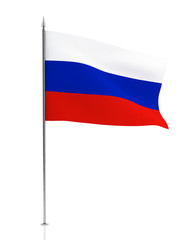 Russian Flag Isolated on White