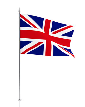 England Flag Isolated on White