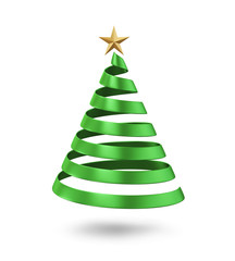 Christmas tree concept, isolated on white background