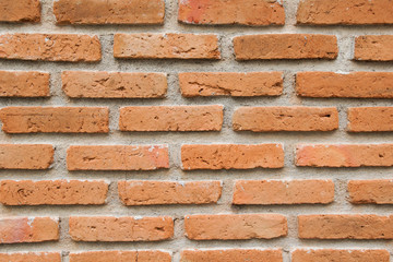 Texture of Old Red Brick Wall Background
