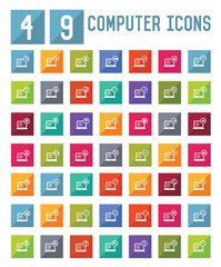 49 Computer,Laptop icons,vector