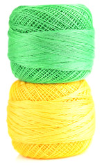 Colorful clews isolated on white