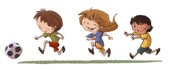 niños jugando fútbol © cirodelia