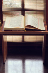 Quran - holy book of Islam in Turkish mosque