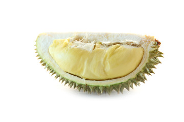 peeled durian isolated.