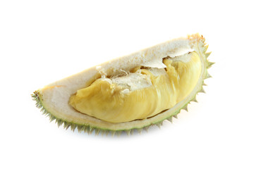 peeled durian isolated.