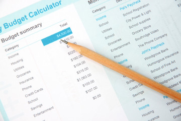 pencil on education document.