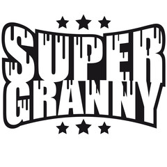 Super Granny Hero Graffiti Design