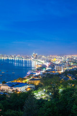 Pattaya - Holiday Nights : Pattaya City twilight time, busy with