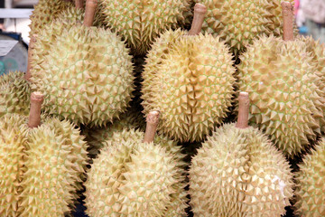 Naklejka na ściany i meble Durian of local fruits in Thailand.