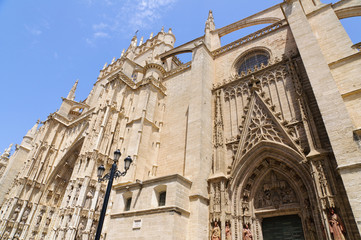 The cathedral in Sevilla, Spain