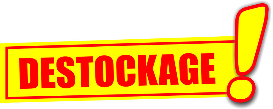 &eacute;tiquette destockage