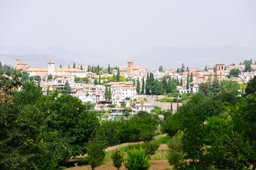 Fototapeta na wymiar Generalife w Pałacu Alhambra w Granadzie, Hiszpania