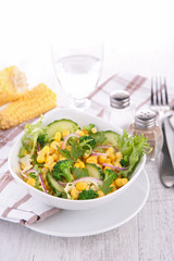 salad with corn and cucumber