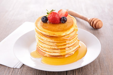 pancakes and syrup