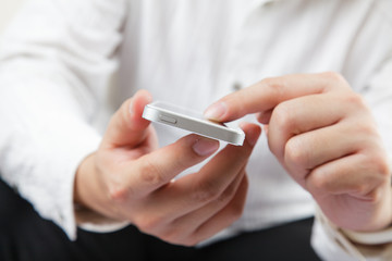 Man using mobile phone