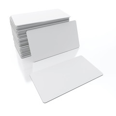 Blank Business Cards on White Background