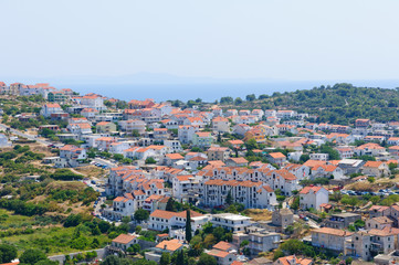 Fototapeta na wymiar Cityscape of Hvar in Croatia