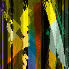 Poster abstract background composition, with strokes, splashes and line © Kirsten Hinte