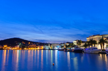 Fototapeta na wymiar Night view of Split in Croatia