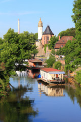 Frankfurt-Höchst, Niddamündung (Juni 2014)