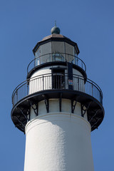 Top of Lighthouse on Blue Skies
