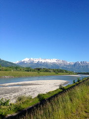 Rhine River / Switzerland / Liechtenstein