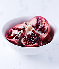 Pieces of Pomegranate in a Bowl