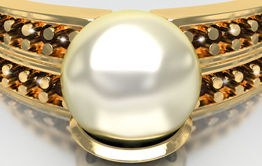 Gioielli, preziosi, perle, oro, gioielleria, anello, collana