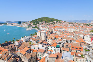 Naklejka na ściany i meble Cityscape of Split in Croatia