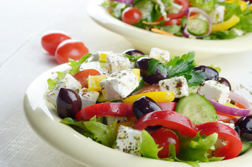 Homemade tasty delicious greek salad
