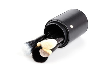 Makeup brush isolated white background