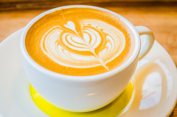 Latte art coffee