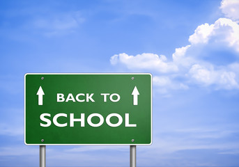 BACK TO SCHOOL - road sign concept