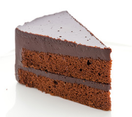 Cake chocolate isolated on white background