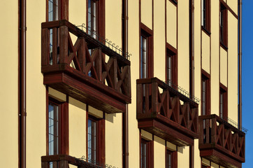 Beautiful wooden  french balconies
