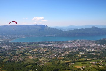 Vol au dessus du Lac du Bourget, Savoie