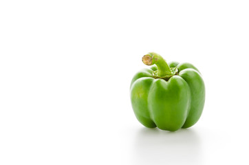 Green pepper isolated on white