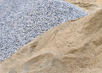 Foto op Canvas piles sand and gravel for construction © sutichak