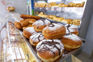 Donuts in bakery