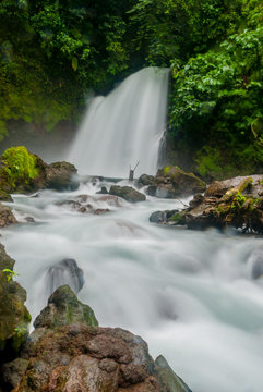 Waterfall in Costa Rica Jungle