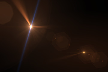 warm digital lens flare