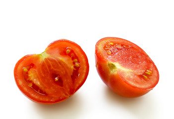 tomato cut on two parts