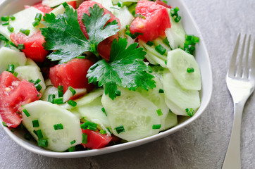salad from fresh vegetables