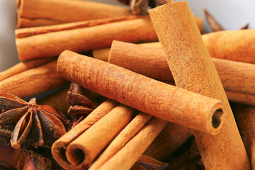 Cinnamon sticks and star anise