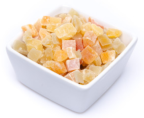 Candied dried fruits in a cup