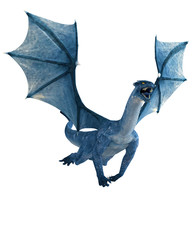 Naklejka premium blue dragon flying