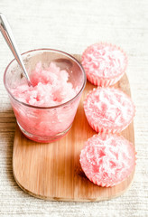 Strawberry granita