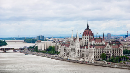 Obraz premium The building of the Parliament, Budapest, Hungary