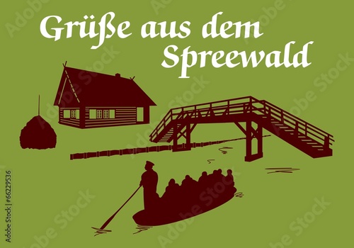 "Grüße aus dem Spreewald Version 2" Stockfotos und lizenzfreie